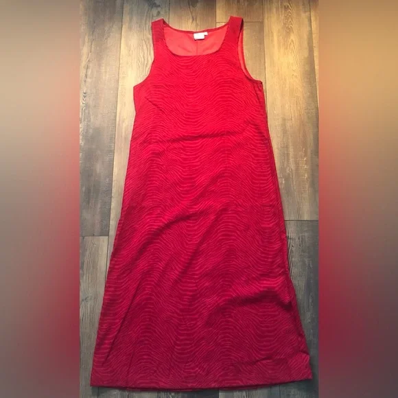 Match | Dresses | Match Red Zebra Print Long Dress Womens Size Small  Polyester Made In The Usa | Poshmark